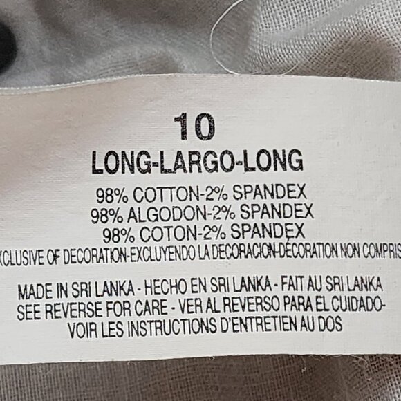 Gloria Vanderbilt Tan Amanda Cotton Span Stretch Five Pocket Jeans Size 10 Long - Picture 16 of 16